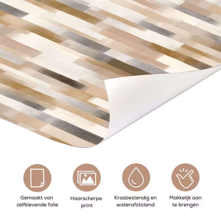 Abstract - Patroon - Kwaststreken deurposter klein 289 -closeup_NL