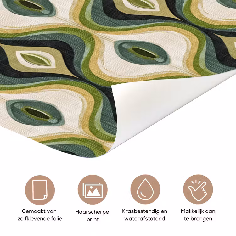 Abstract - Ritmisch - Groen deurposter klein 289 -closeup_NL
