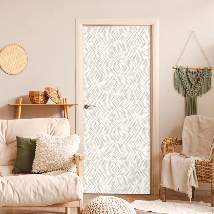 Abstract - Ruiten - Beige deurposter klein 289 -sfeer2