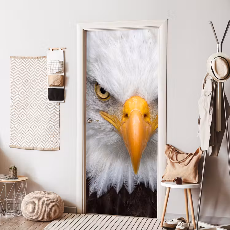 Amerikaans - Zeearend - Portret - Geel deurposter klein -sfeer6