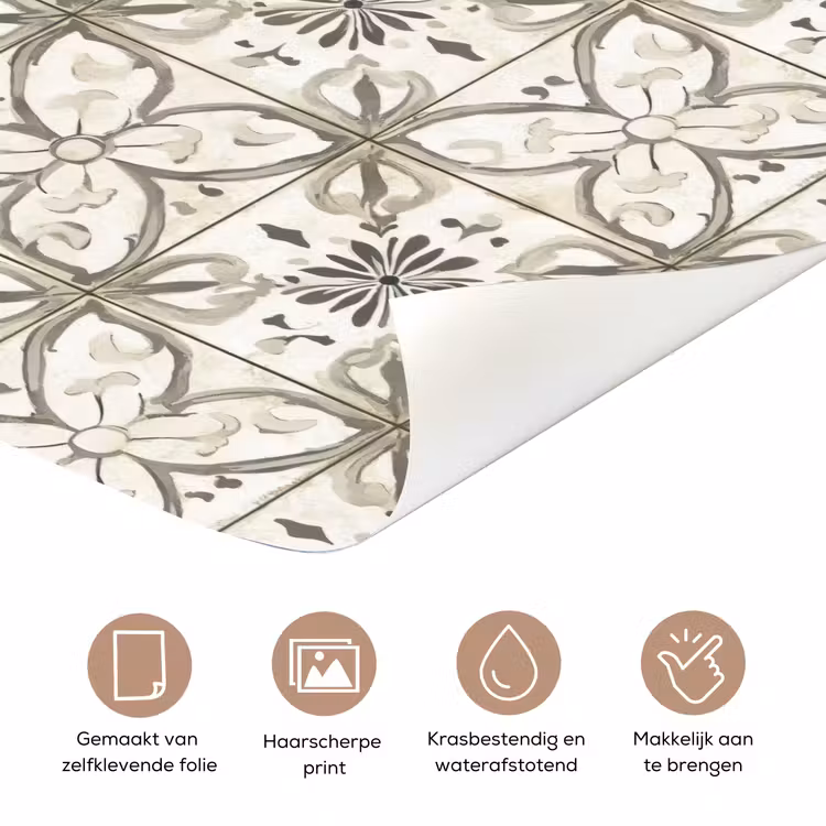 Antiek - Tegel - Beige deurposter klein 289 -closeup_NL