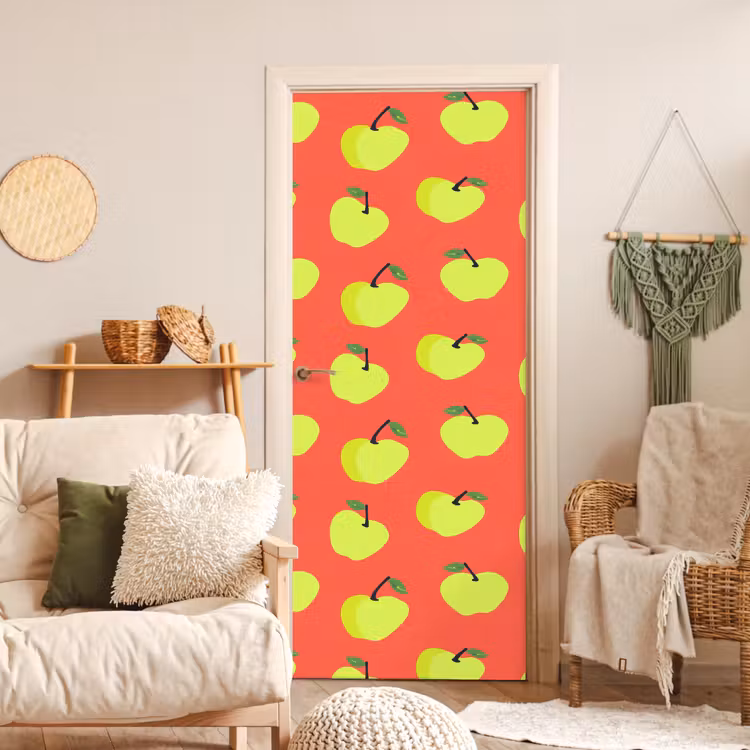 Appels - Modern - Groen deurposter klein 289 -sfeer2