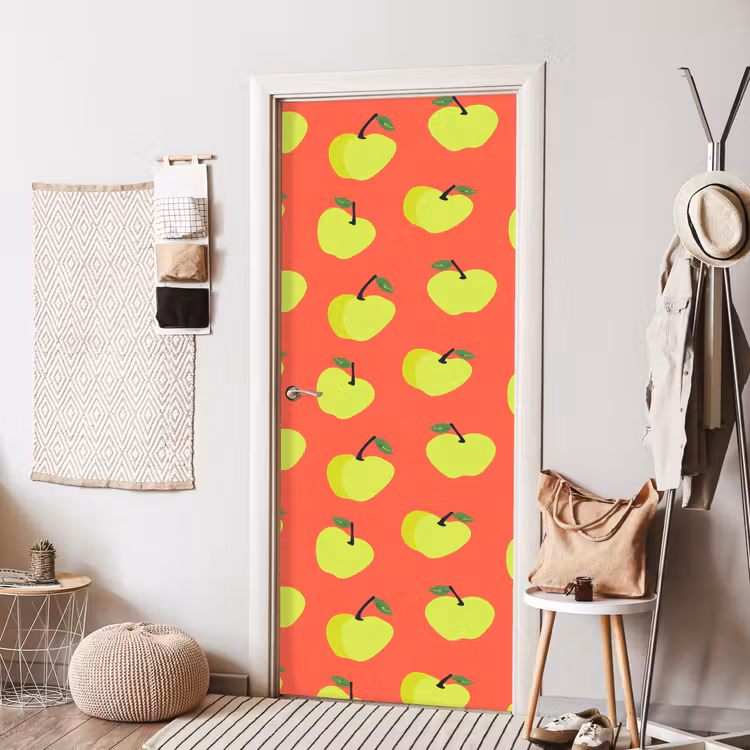 Appels - Modern - Groen deurposter klein 289 -sfeer6