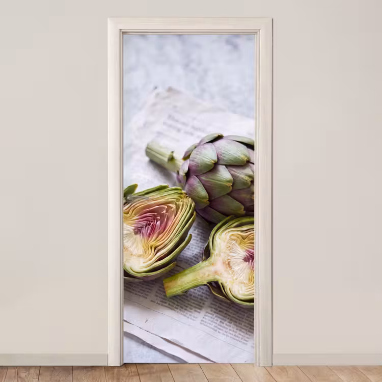 Deursticker - Artisjok - Doorgesneden - Eten - Artisjok - Doorgesneden - Eten deurposter klein