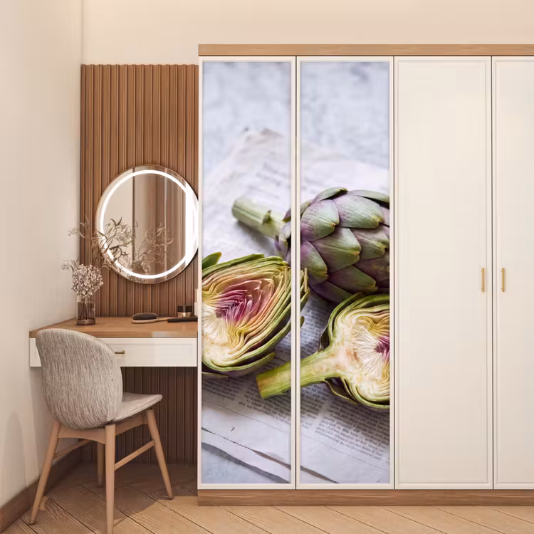Deursticker - Artisjok - Doorgesneden - Eten - Artisjok - Doorgesneden - Eten deurposter klein