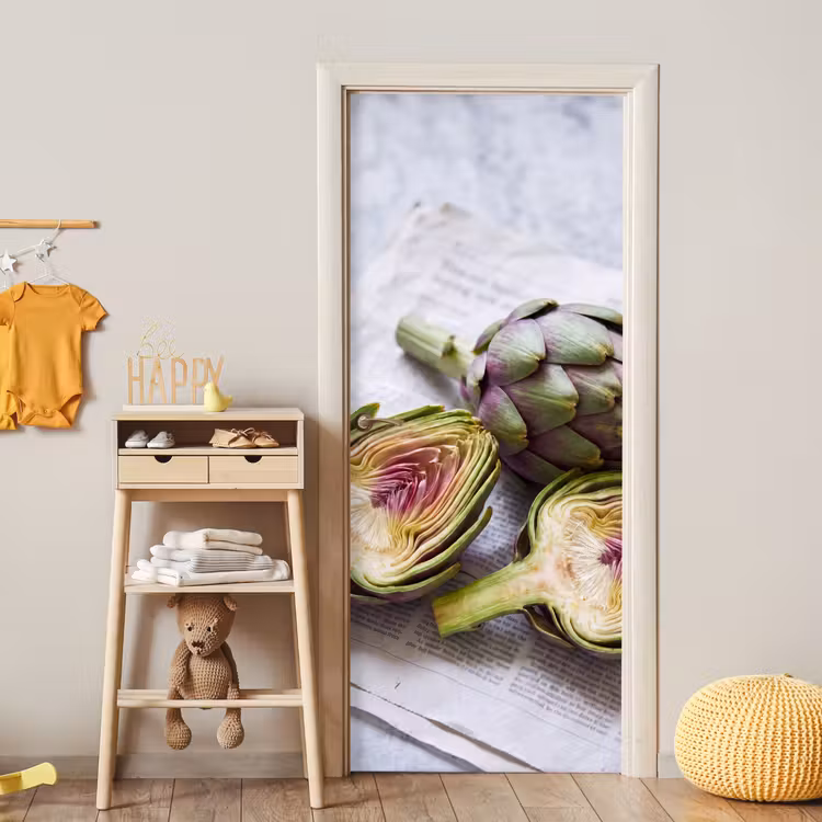 Deursticker - Artisjok - Doorgesneden - Eten - Artisjok - Doorgesneden - Eten deurposter klein
