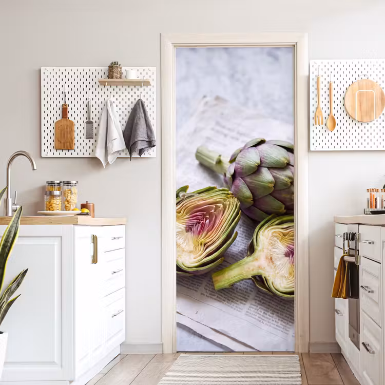 Deursticker - Artisjok - Doorgesneden - Eten - Artisjok - Doorgesneden - Eten deurposter klein