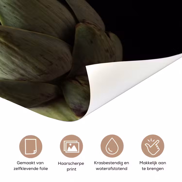 Deursticker - Artisjok - Groen - Eten - Artisjok - Groen - Eten deurposter klein