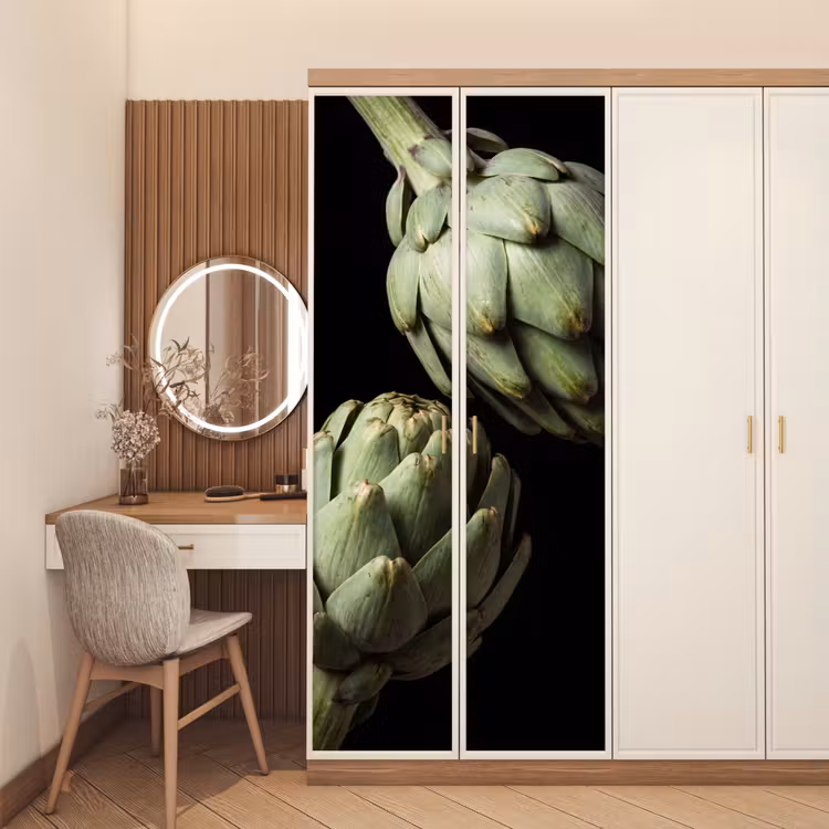 Deursticker - Artisjok - Groen - Eten - Artisjok - Groen - Eten deurposter klein