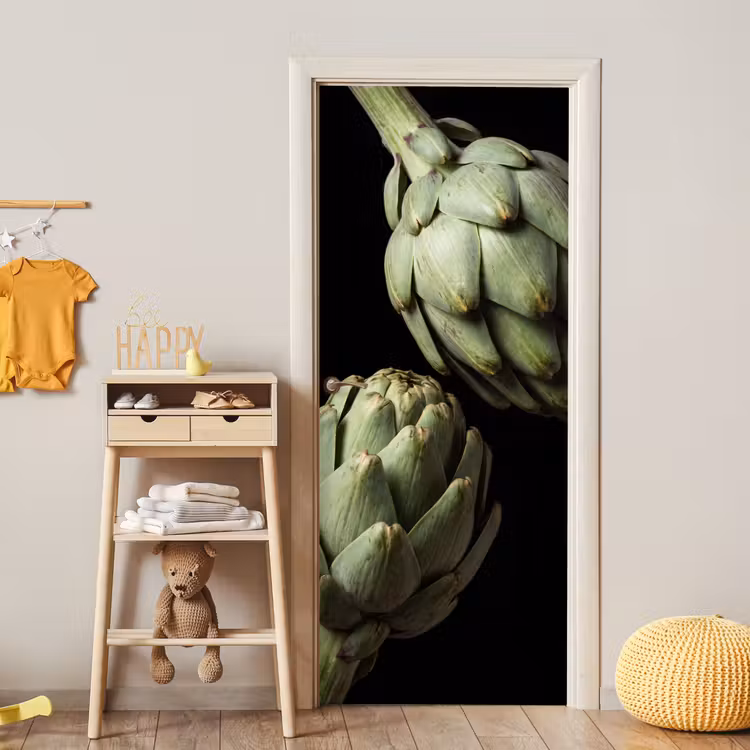 Deursticker - Artisjok - Groen - Eten - Artisjok - Groen - Eten deurposter klein