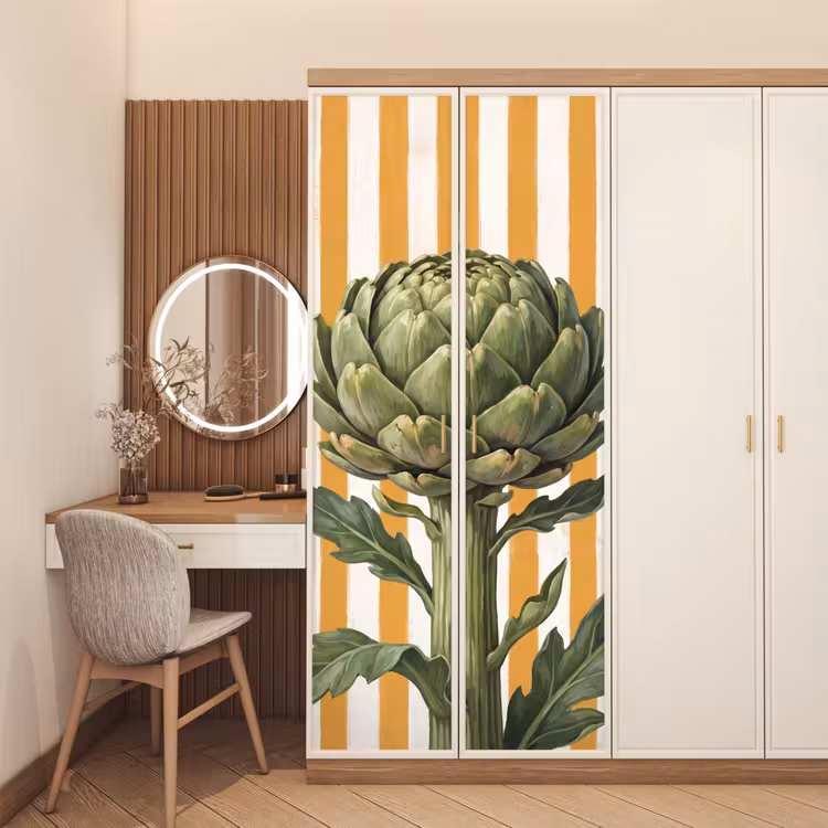 Deursticker - Artisjok - Modern - Groente - Artisjok - Modern - Groente deurposter klein