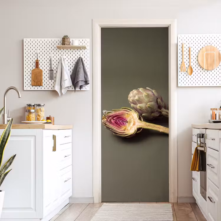 Deursticker - Artisjok - Paars - Voedsel - Artisjok - Paars - Voedsel deurposter klein