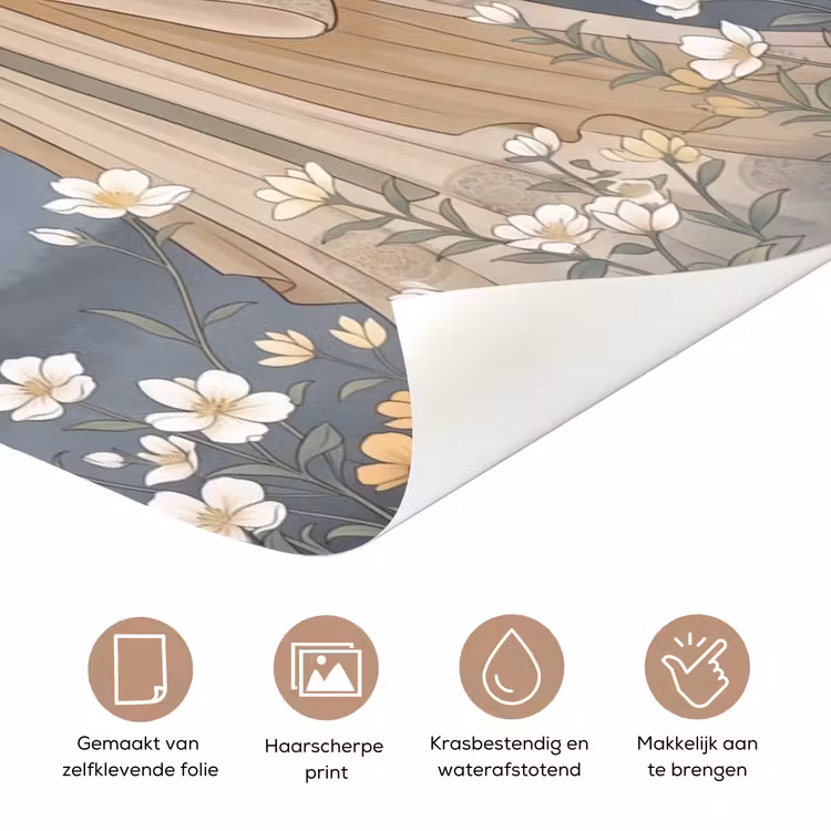Aziatisch - Vrouw - Kimono deurposter klein -closeup_NL