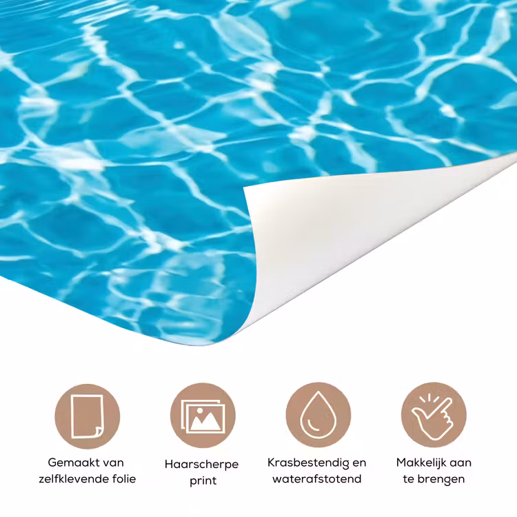 Badeend - Dobberen - Blauw deurposter klein -closeup_NL