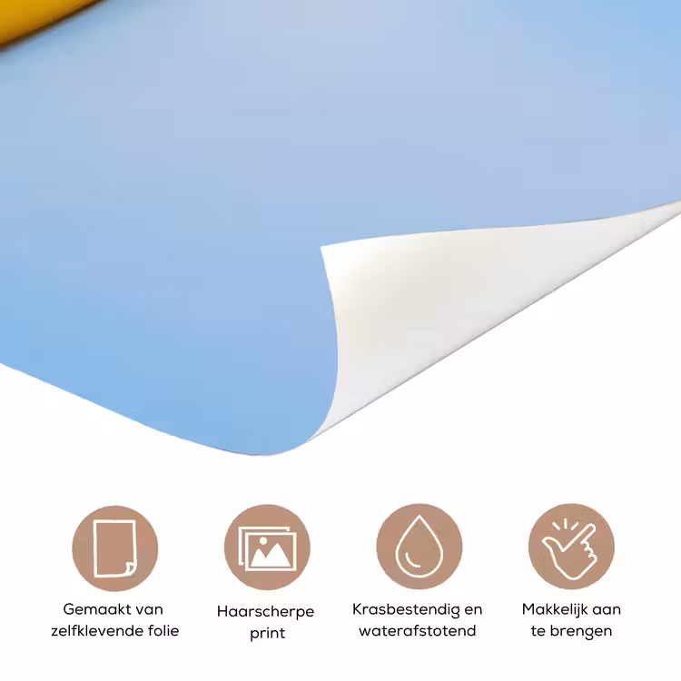 Badeend - Handdoek - Blauw deurposter klein -closeup_NL