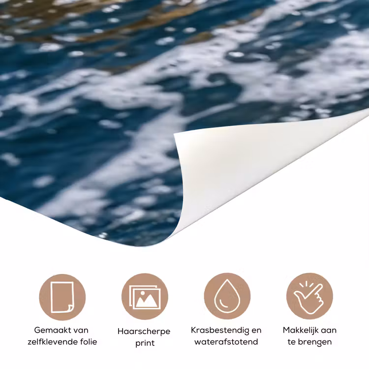 Badeend - Stoer - Golven deurposter klein -closeup_NL
