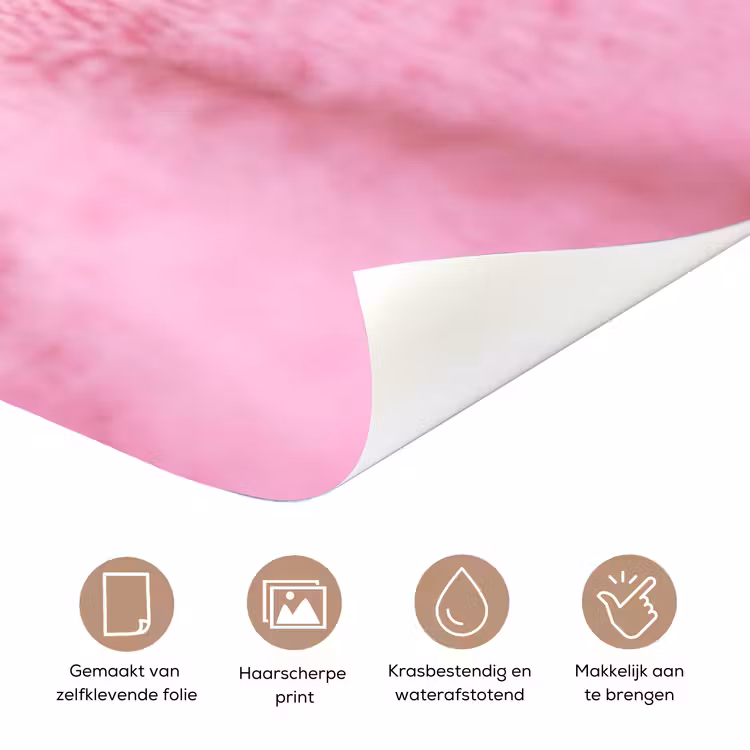 Badeend -Strik - Roze deurposter klein -closeup_NL