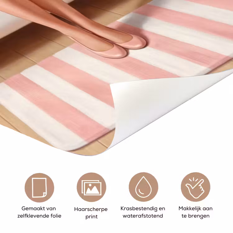 Badkamer - Vrouw - Roze deurposter klein -closeup_NL