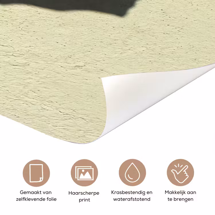 Badpak - Schaduw - Muur - Zomer - Minimalistisch deurposter klein -closeup_NL