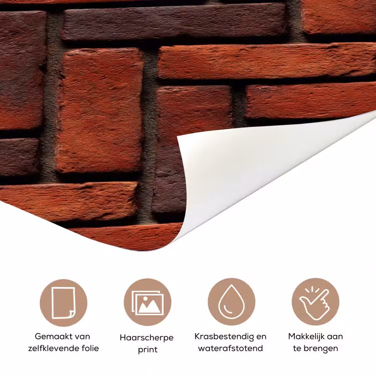 Bakstenen - Visgraat - Structuur - Roodbruin deurposter klein 289 -closeup_NL