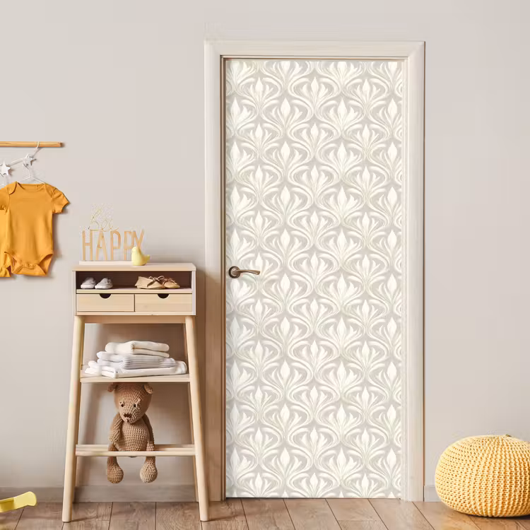 Barok - Patroon - Beige deurposter klein 289 -sfeer4