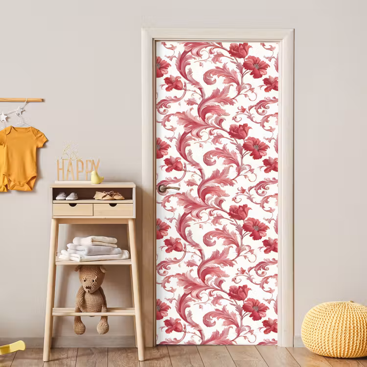 Barok - Patroon - Rood deurposter klein 289 -sfeer4
