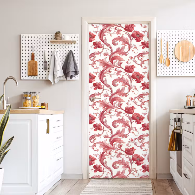 Barok - Patroon - Rood deurposter klein 289 -sfeer5