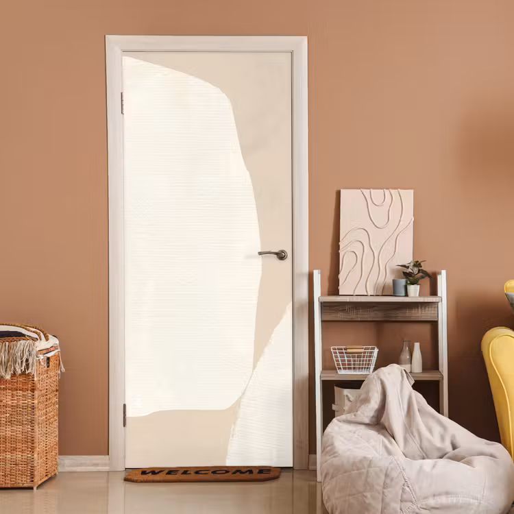 Beige - Abstract - Modern deurposter klein -sfeer1