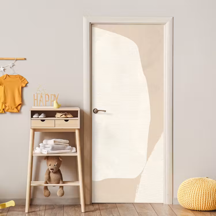 Beige - Abstract - Modern deurposter klein -sfeer4