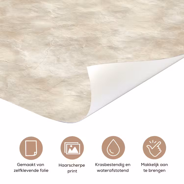 Beige - Reliëfstructuur - Natuursteen deurposter klein 289 -closeup_NL