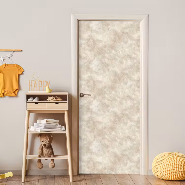 Beige - Reliëfstructuur - Natuursteen deurposter klein 289 -sfeer4