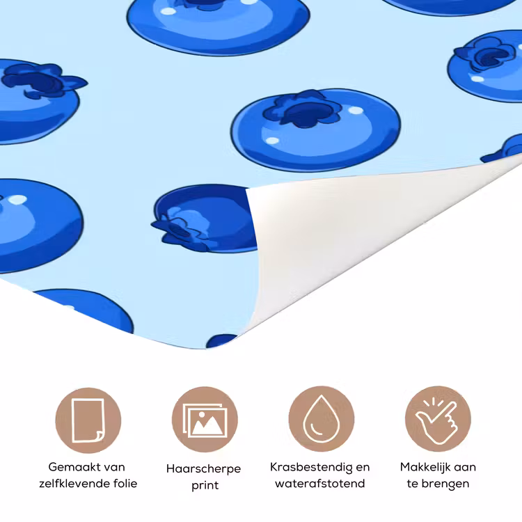 Bessen - Modern - Blauw deurposter klein 289 -closeup_NL