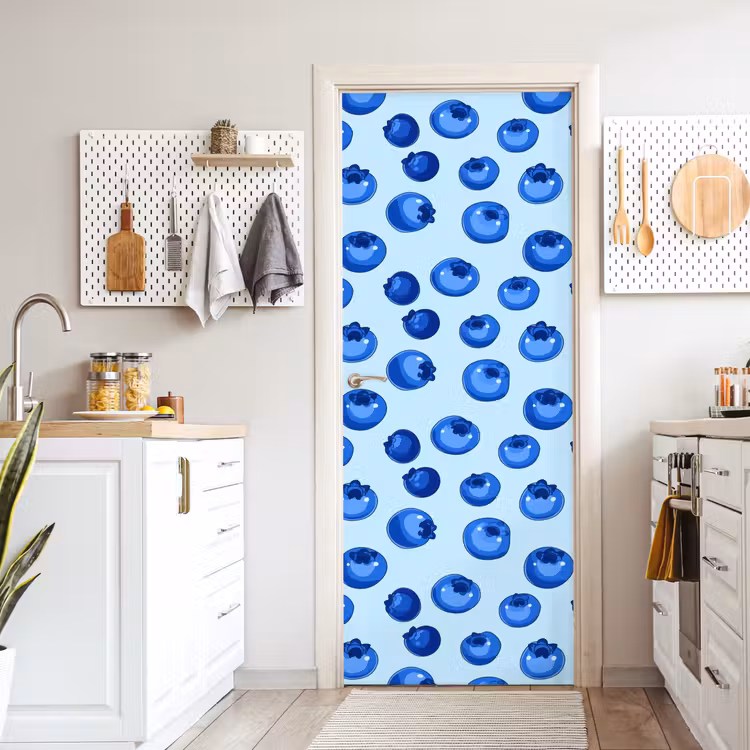 Bessen - Modern - Blauw deurposter klein 289 -sfeer5