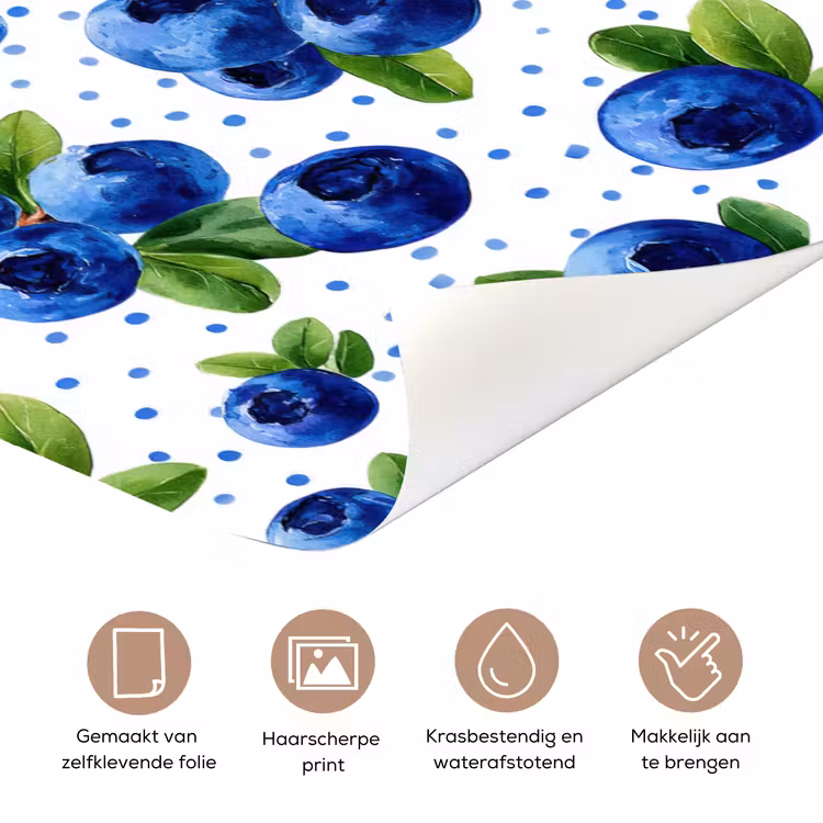 Bessen - Patroon - Blauw deurposter klein 289 -closeup_NL