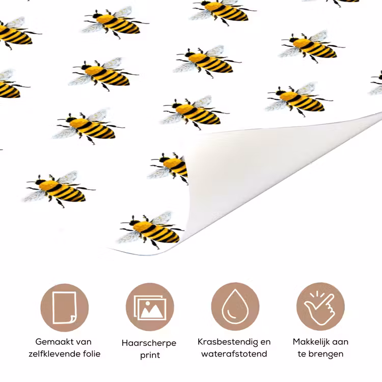 Bijen - Tijdloos - Wit deurposter klein 289 -closeup_NL