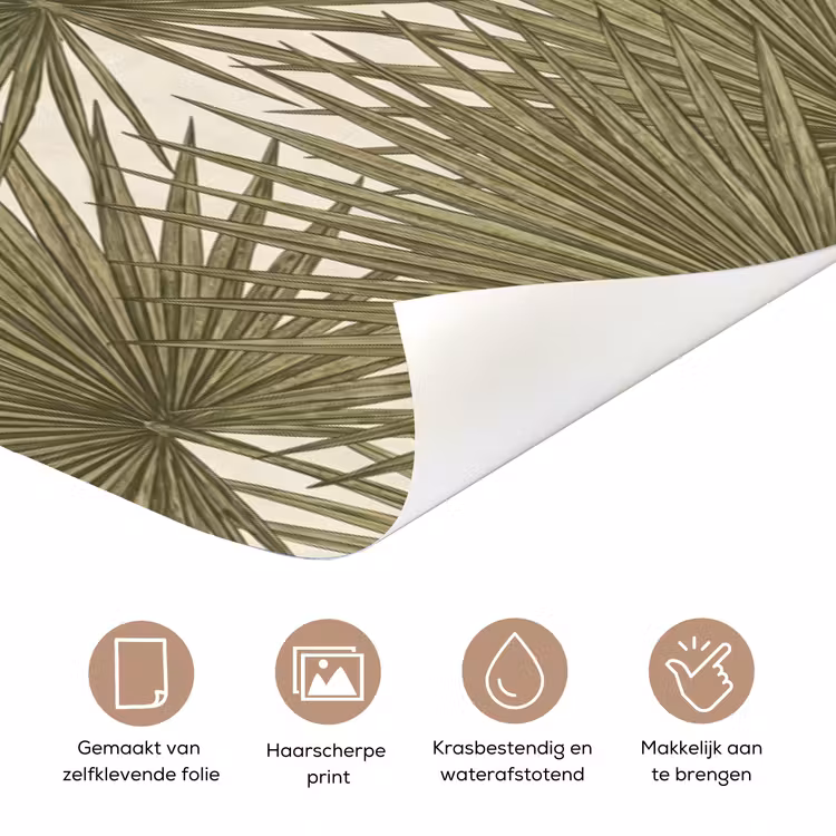 Blad - Tropisch - Patroon - Natuur - Groen deurposter klein -closeup_NL