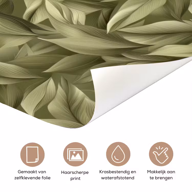 Bladeren - Modern - Groen deurposter klein 289 -closeup_NL