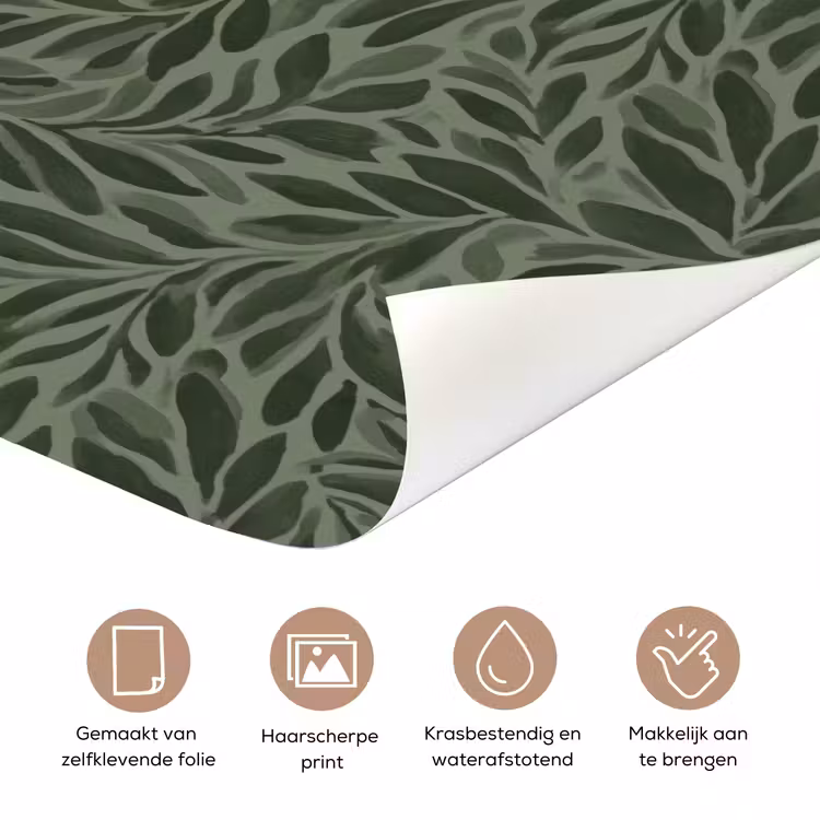 Bladeren - Organisch - Groen deurposter klein 289 -closeup_NL
