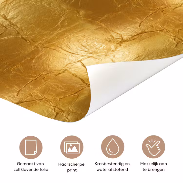 Bladgoud - Vintage - Textuur - Warm Goud deurposter klein 289 -closeup_NL