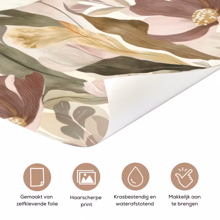 Bloemen - Aquarel - Kleurrijk deurposter klein 289 -closeup_NL