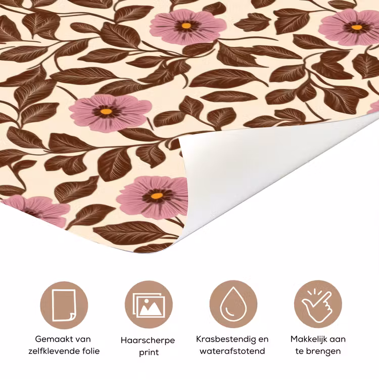 Bloemen - Bladeren - Kleurrijk deurposter klein 289 -closeup_NL