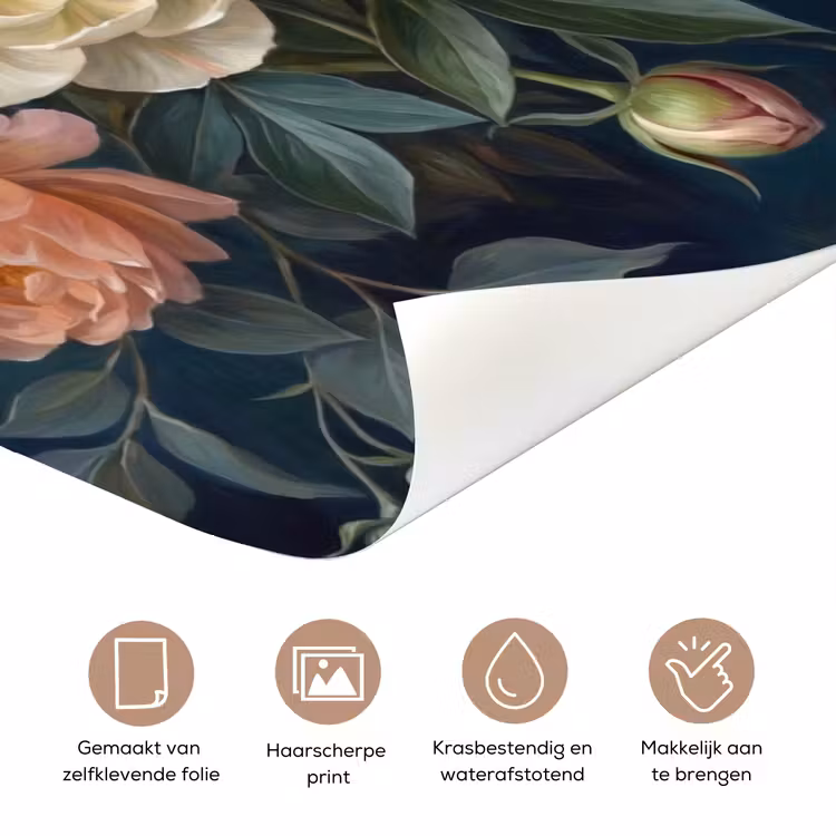 Bloemen - Boeket - Natuur - Klassiek - Kleurrijk deurposter klein -closeup_NL