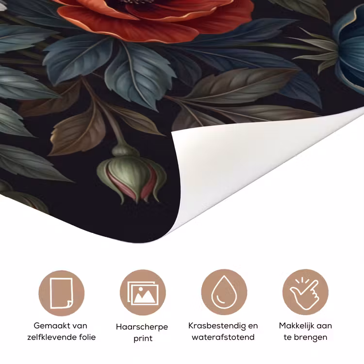 Bloemen - Boeket - Natuur - Klassiek - Weelderig deurposter klein -closeup_NL