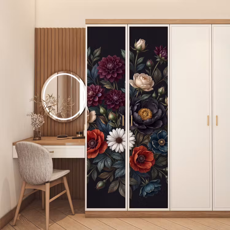 Bloemen - Boeket - Natuur - Klassiek - Weelderig deurposter klein -sfeer3