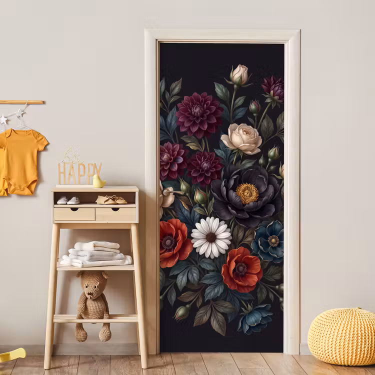 Bloemen - Boeket - Natuur - Klassiek - Weelderig deurposter klein -sfeer4