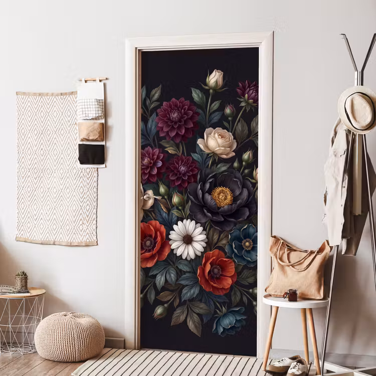 Bloemen - Boeket - Natuur - Klassiek - Weelderig deurposter klein -sfeer6
