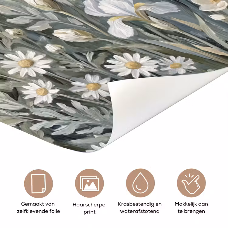 Bloemen - Botanisch - Blauw deurposter klein -closeup_NL