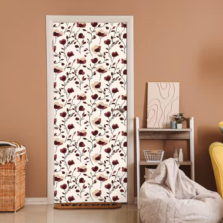 Bloemen - Botanisch - Bordeaux deurposter klein 289 -sfeer1