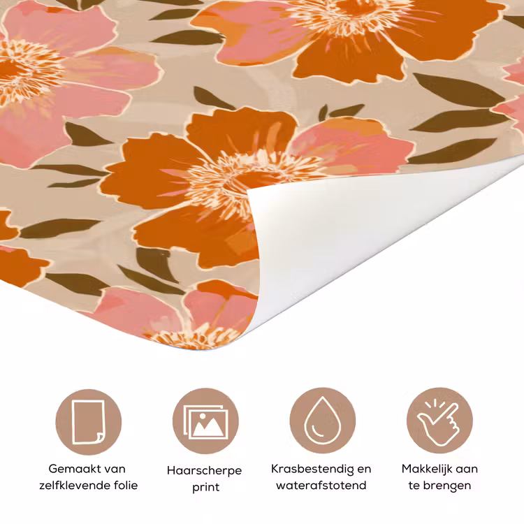 Bloemen - Motief - Retro deurposter klein 289 -closeup_NL