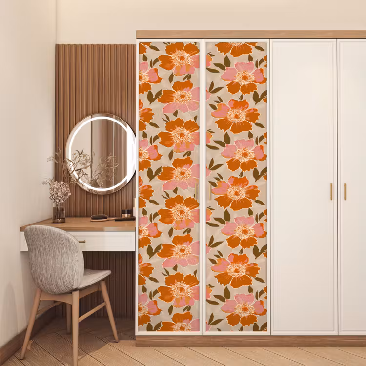 Bloemen - Motief - Retro deurposter klein 289 -sfeer3